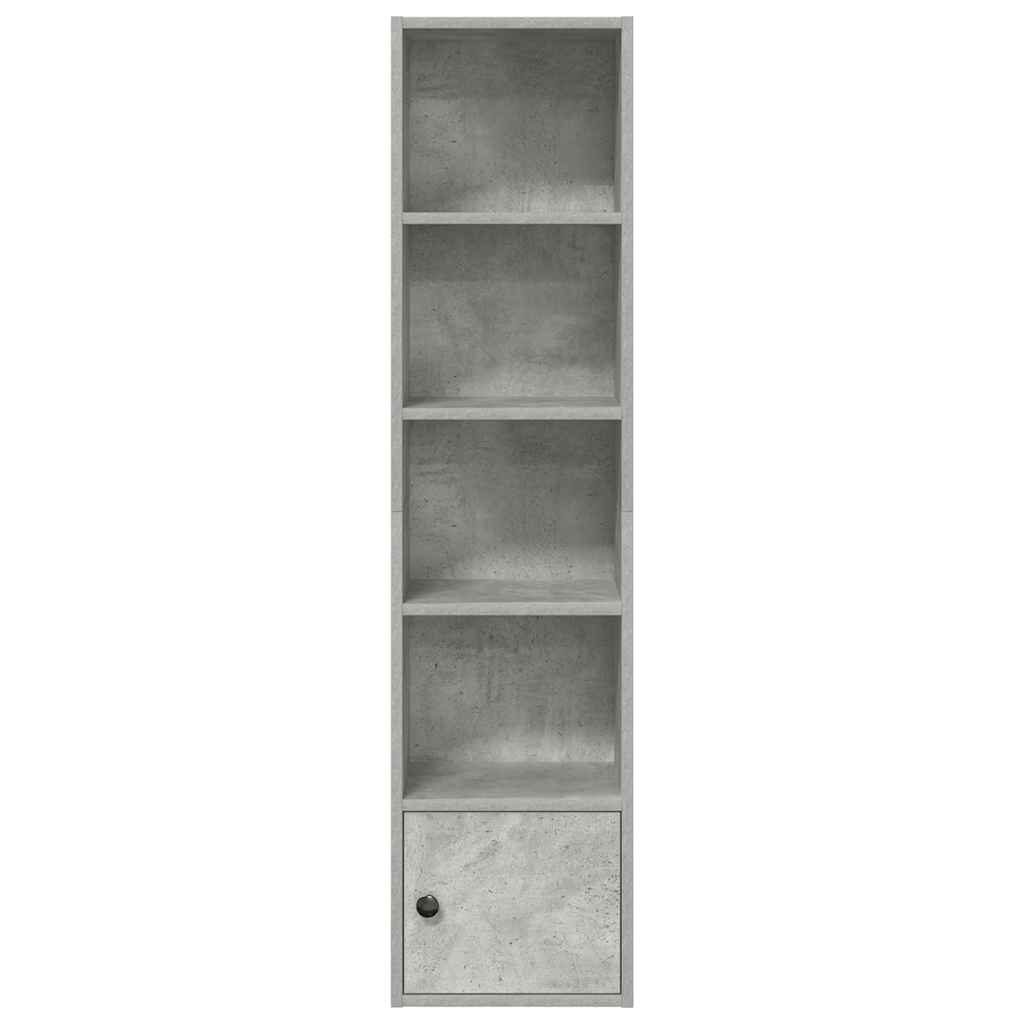 Bookcase Concrete Grey 31x24x127 cm Engineered Wood
